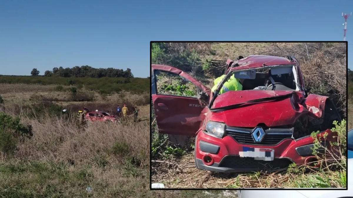 Cinco heridos por el vuelco de un vehículo en la ruta 14