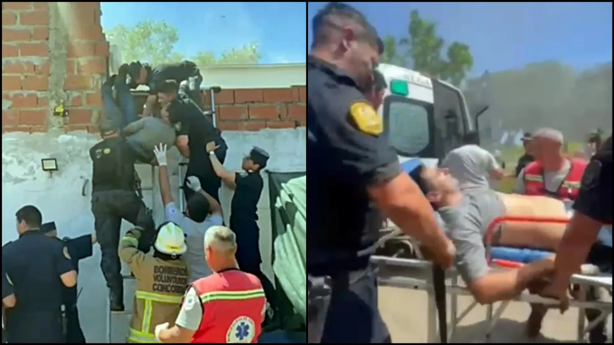 Es reservado el estado de salud del hombre que habría incendiado los departamentos