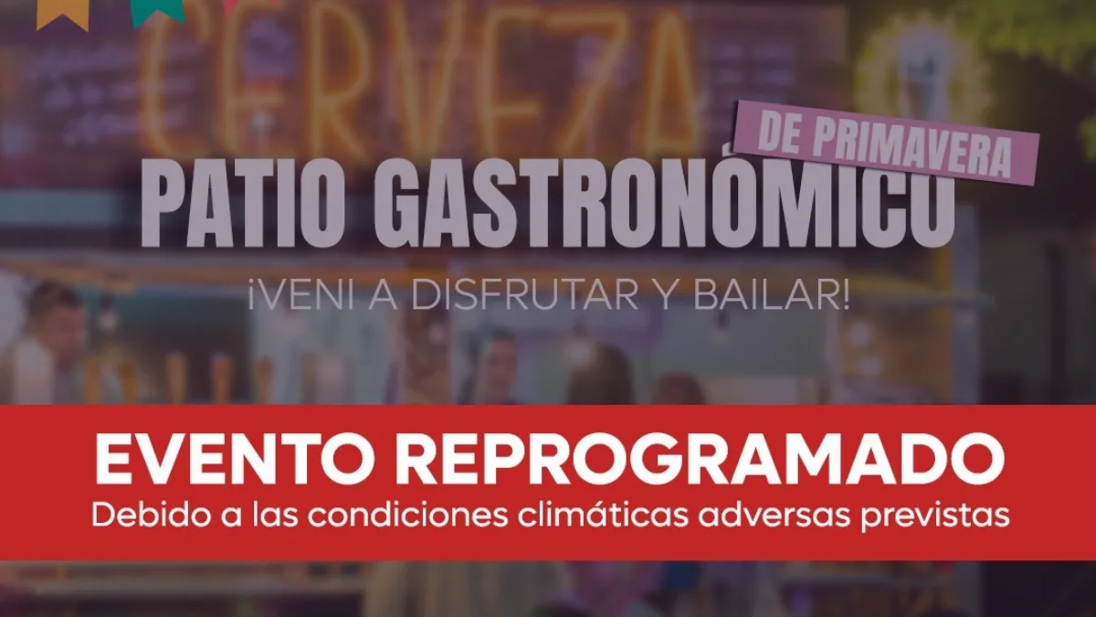 Reprograman el Patio Gastronómico debido a condiciones climáticas adversas