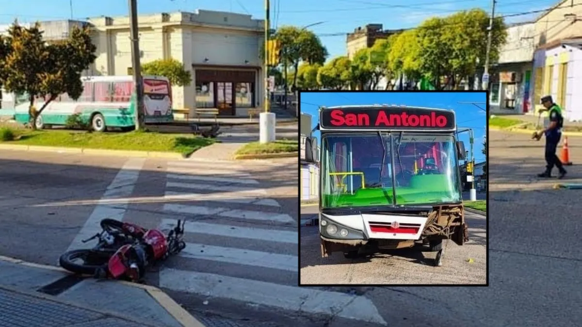 Una mujer murió tras chocar su moto con un colectivo