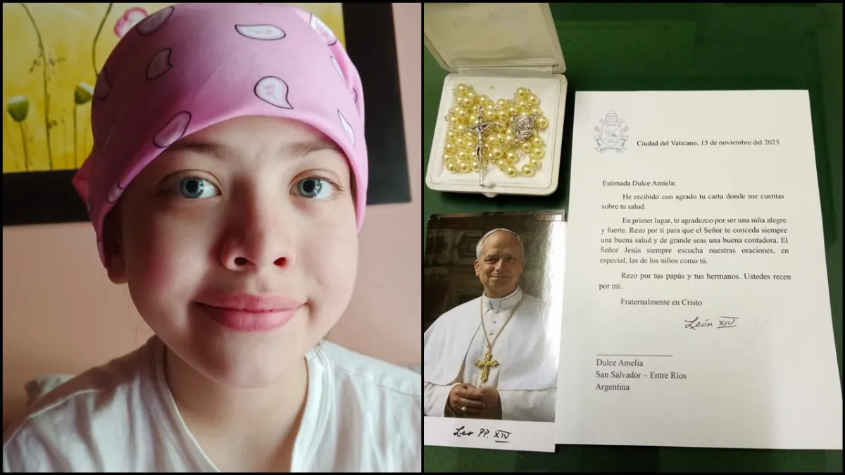 Una niña internada con leucemia recibió una carta del Papa León 