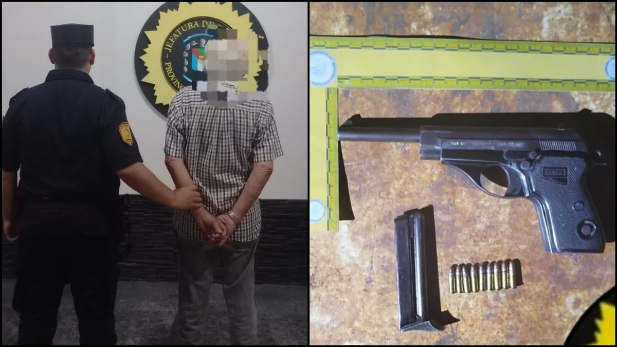 Un hombre fue detenido en Rocamora por amenaza con arma de fuego durante disputa por un alquiler