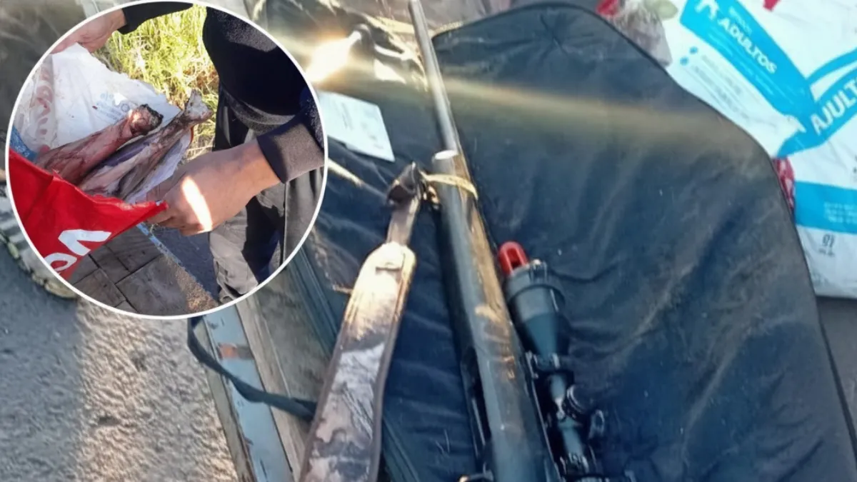 En un control vehicular se detectó un posible caso de caza furtiva