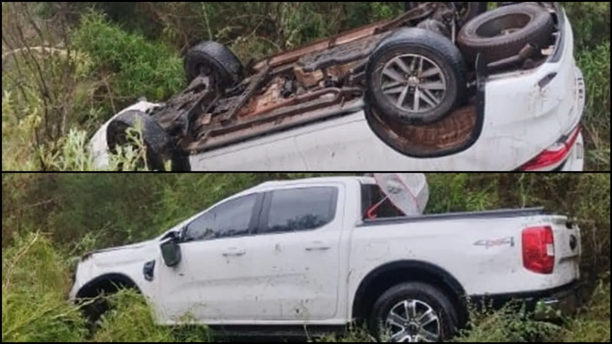 Dos vehículos colisionaron en la ruta 14: uno despistó y el otro volcó