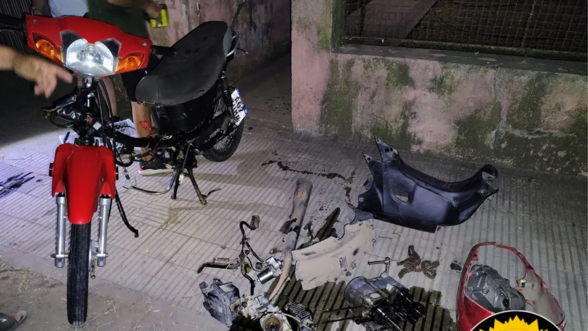 Secuestraron motopartes vinculadas a una motocicleta robada en Colón