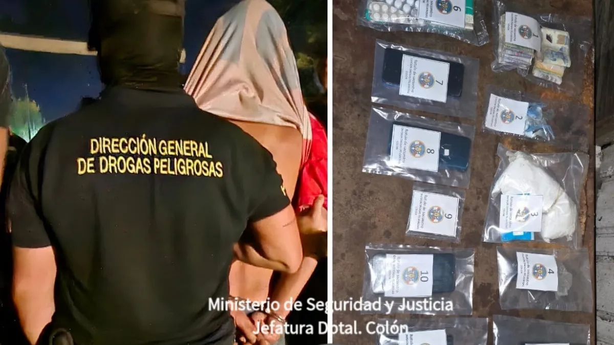 Procedimiento contra el narcomenudeo en Colón: allanamiento y detención