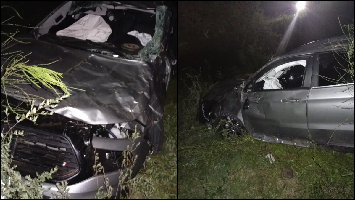 Una camioneta despista y queda debajo del puente Frondizi