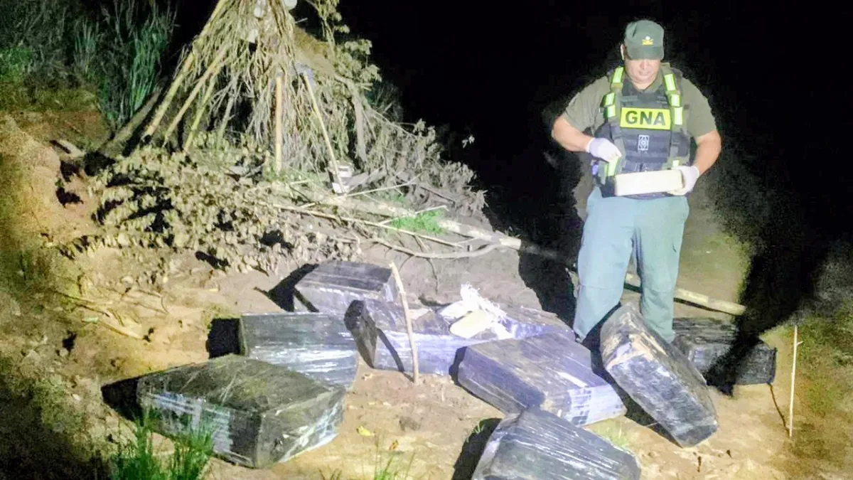 Gendarmería incautó casi 300 kilos de marihuana en el río Paraná