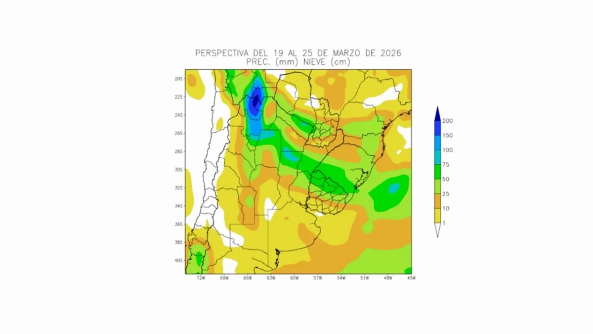 Calor, lluvias intensas y posterior descenso térmico en la región agrícola