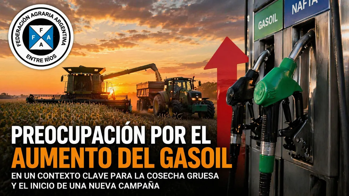 La suba del gasoil en plena campaña preocupa al sector agropecuario entrerriano