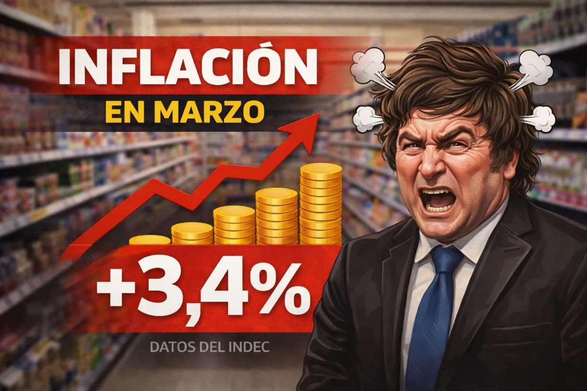 Inflación de marzo de 3,4%: a Milei no le gusta eso