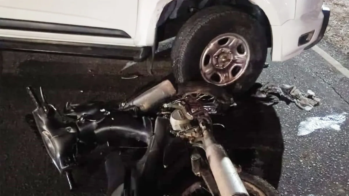 Grave accidente en la ex ruta 26: una motociclista sufrió fractura de fémur