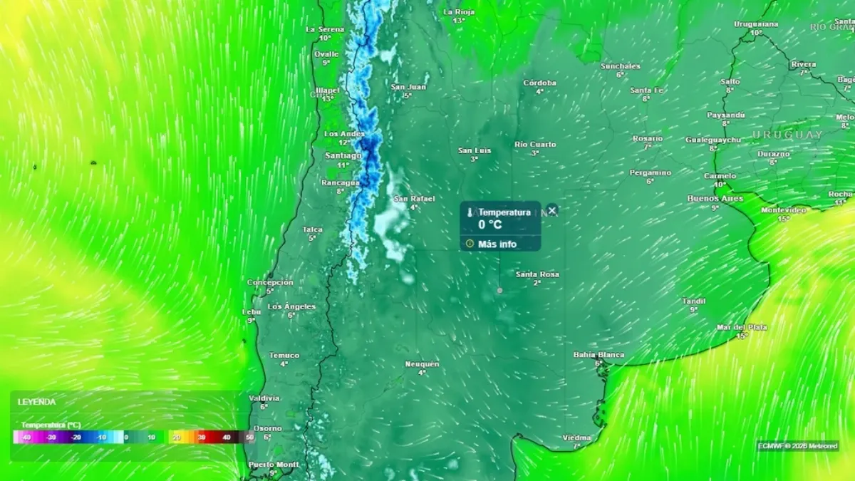 Bajan las temperaturas y se esperan heladas en la región central