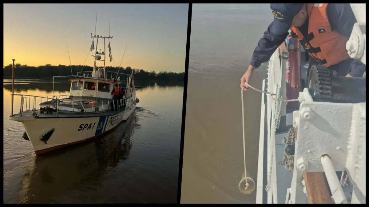 Prefectura realiza campaña ambiental en el río Uruguay con el buque científico "Dr. Leloir"