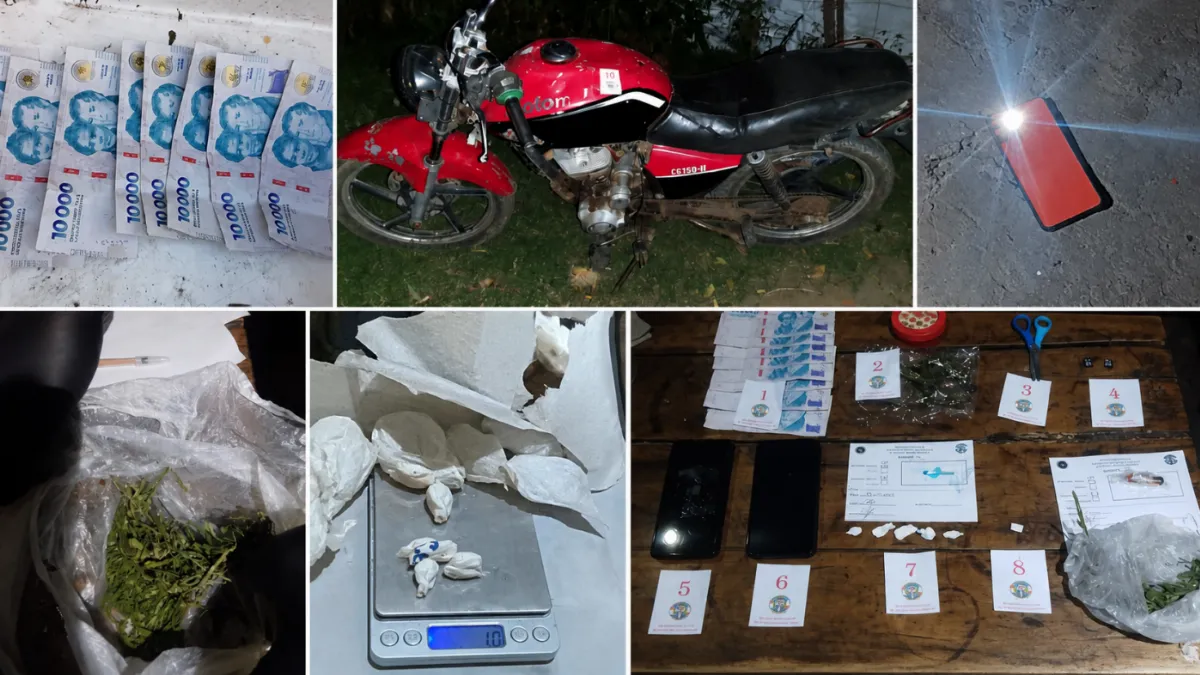 Operativos antidrogas en Villaguay: 11 personas identificadas y elementos secuestrados