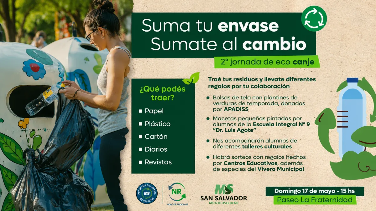 El Paseo La Fraternidad será sede de una jornada ambiental y feria local