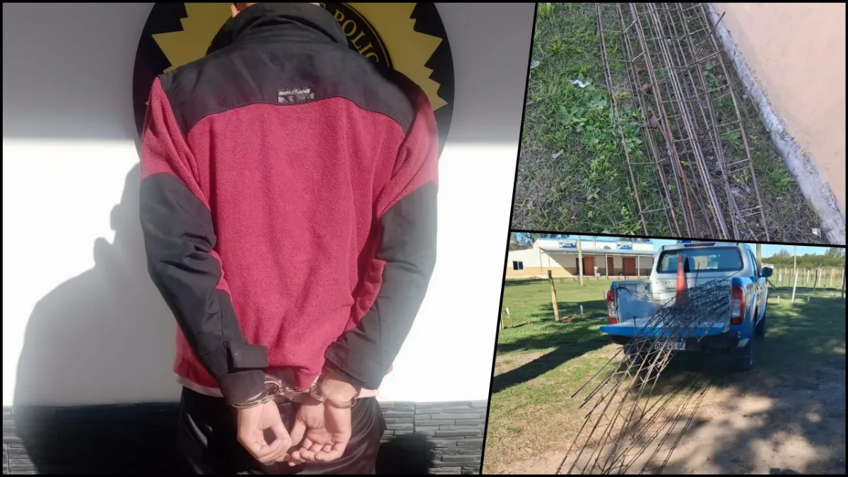 Recuperaron varillas de hierro robadas tras un operativo policial en Villaguay