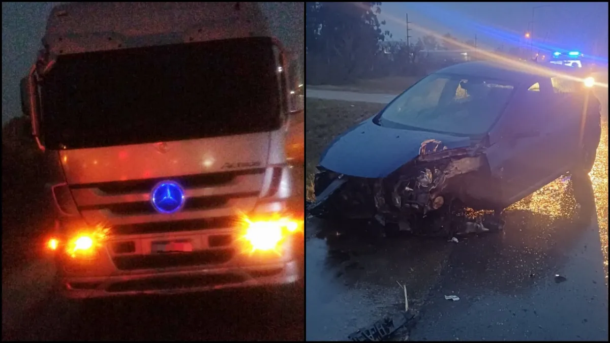 Un ingreso indebido a la autovía 14 habría provocado el choque entre auto y camión