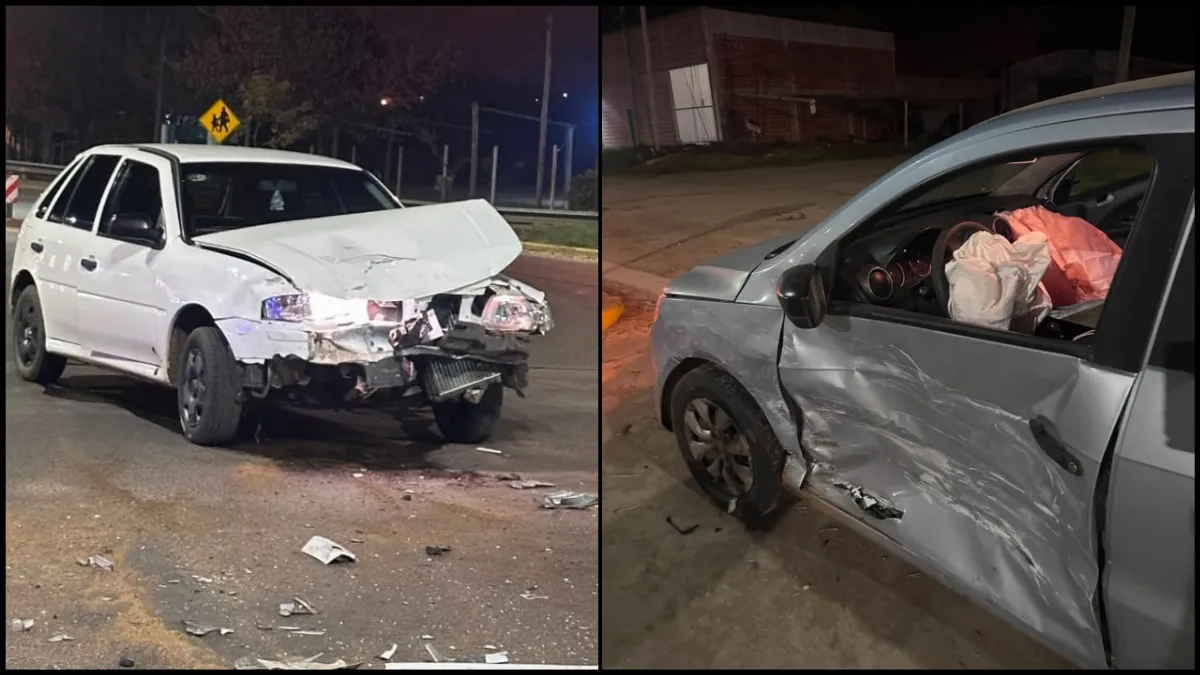 Dos automóviles chocaron en Villa Adela