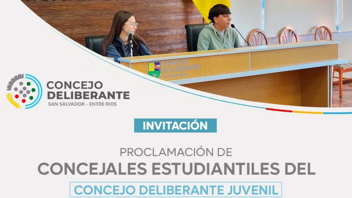 Proclamarán a los concejales estudiantiles y brindarán una capacitación sobre participación ciudadana