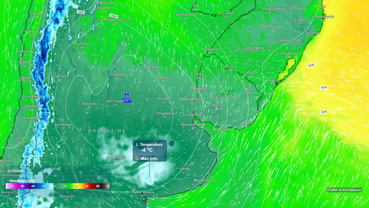 Fin de semana largo con lluvias el sábado, heladas el domingo y frío intenso para el lunes en Entre Ríos