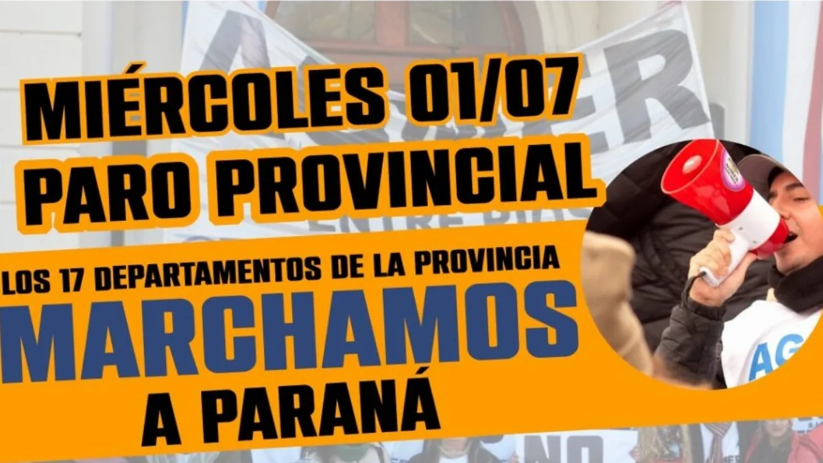 AGMER convocó a un nuevo paro provincial para este miércoles