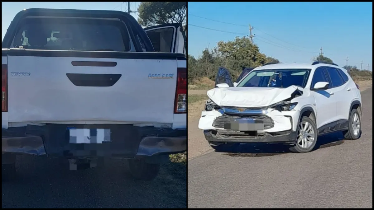 Una Chevrolet Tracker chocó contra una camioneta en la ruta 18