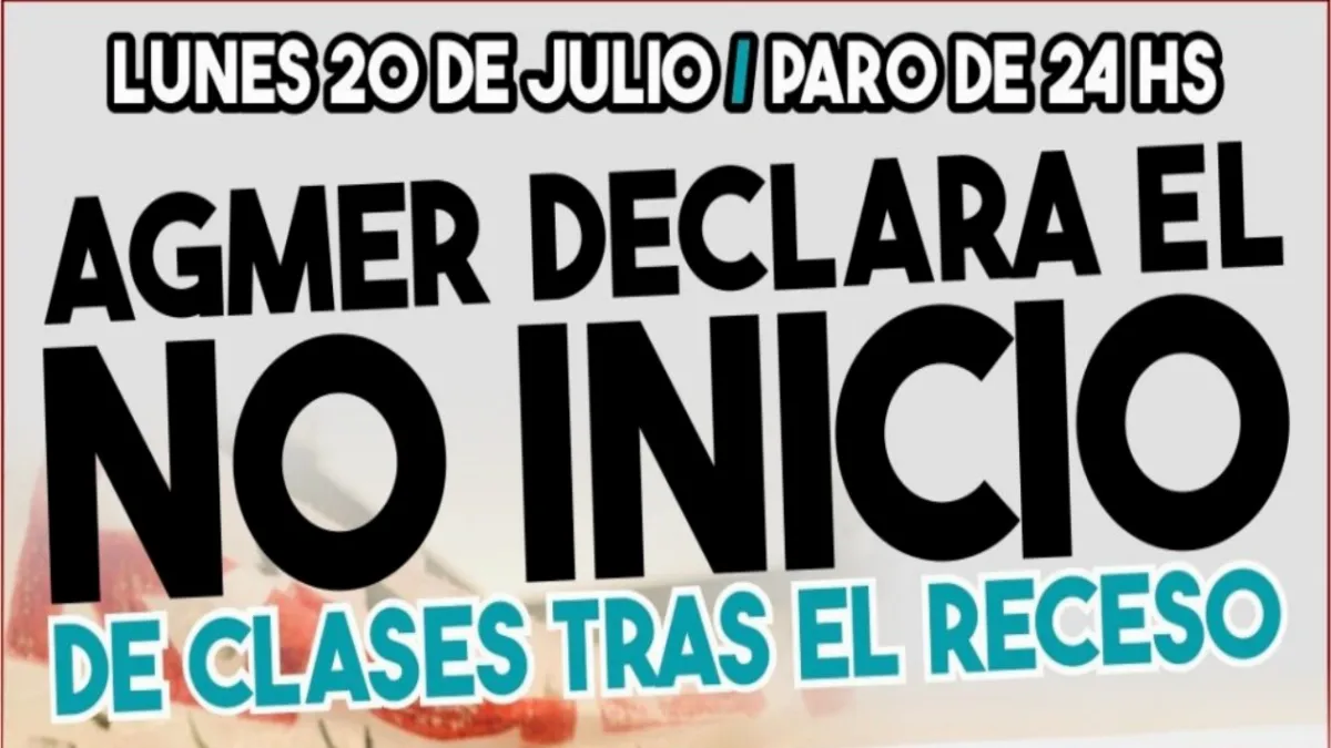 AGMER realiza un paro de 24 horas y no reinicia las clases tras el receso invernal