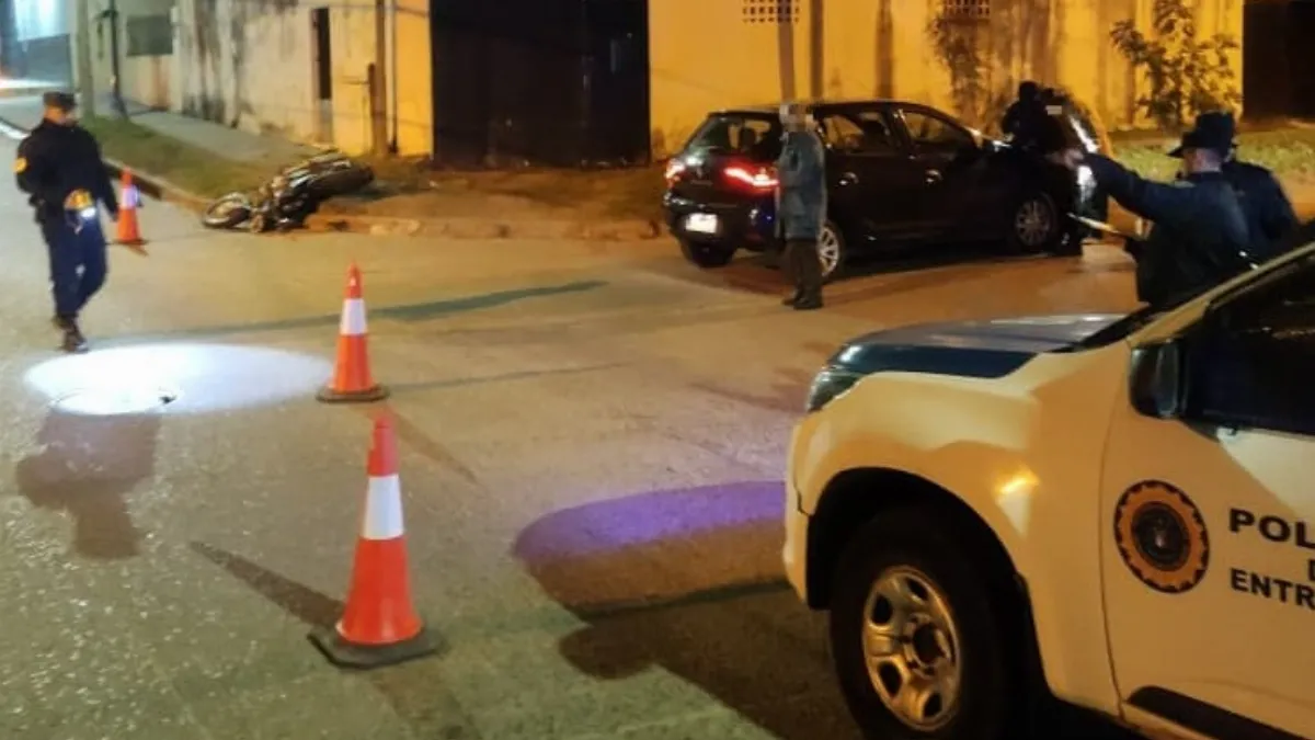 Motociclista hospitalizado tras una colisión en Concordia
