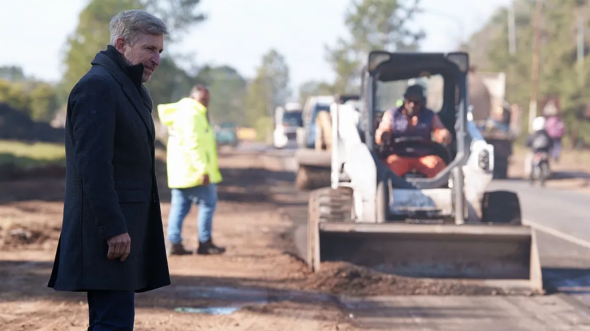Frigerio supervisó la reconstrucción de las rutas provinciales 4 y 22