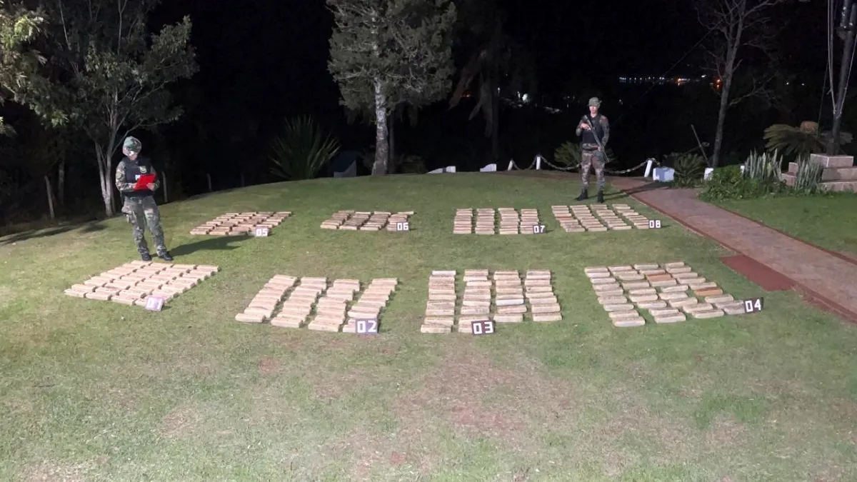 Hallaron 281 panes de marihuana abandonados en la costa del río Paraná