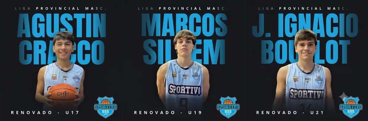 Sportivo incorporó tres juveniles para la Liga Provincial 2026 Sportivo incorporó tres juveniles para la Liga Provincial 2026