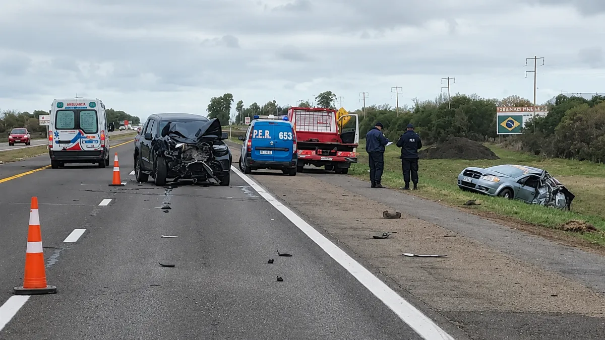 Gualeguaychú: un remisero falleció en un choque sobre la autovía 14