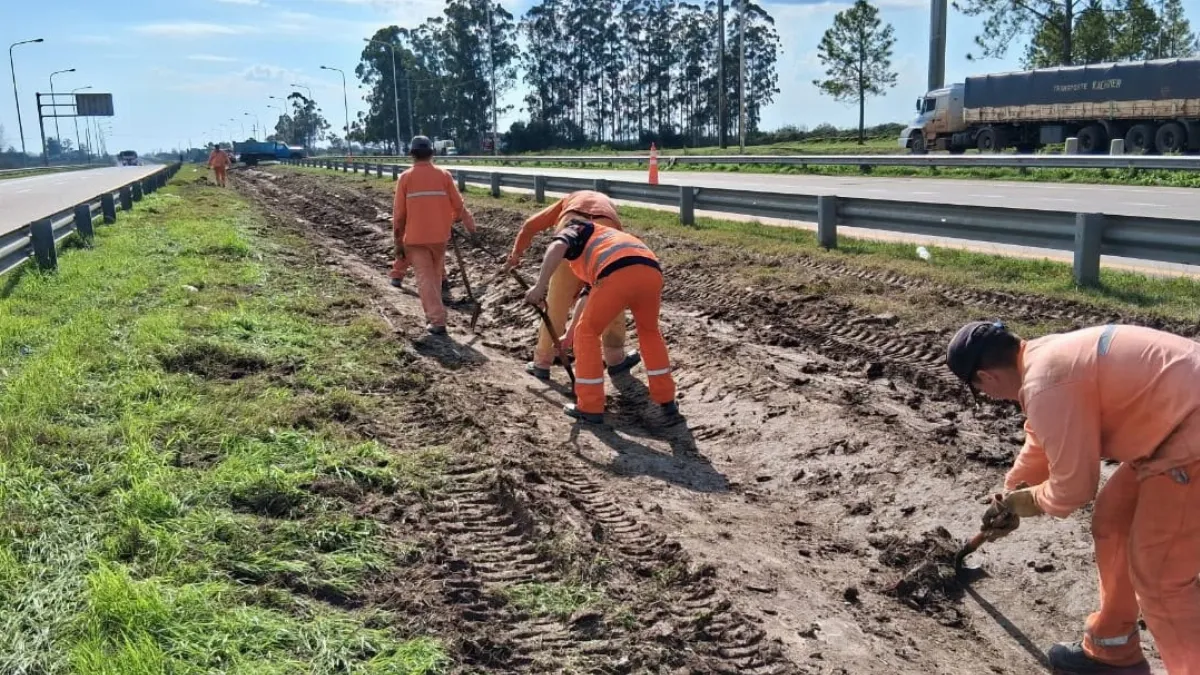 Realizan tareas de limpieza y mantenimiento en el acceso sur a Colón