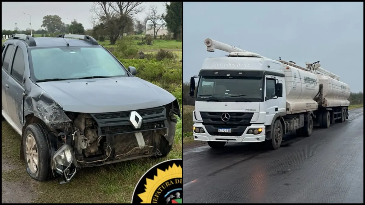 Un camión y una camioneta protagonizaron un choque en la ruta 39