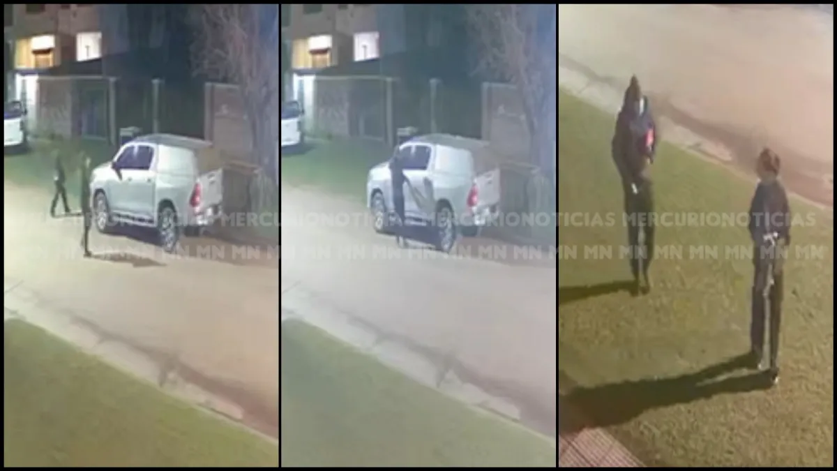 Quedaron filmados mientras robaban dinero de una camioneta en San Salvador