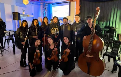 Integrantes de La Orquesta Municipal San Salvador estuvieron presentes en importantes espacios de formación del país