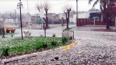 Una intensa granizada sorprendió a varias localidades entrerrianas