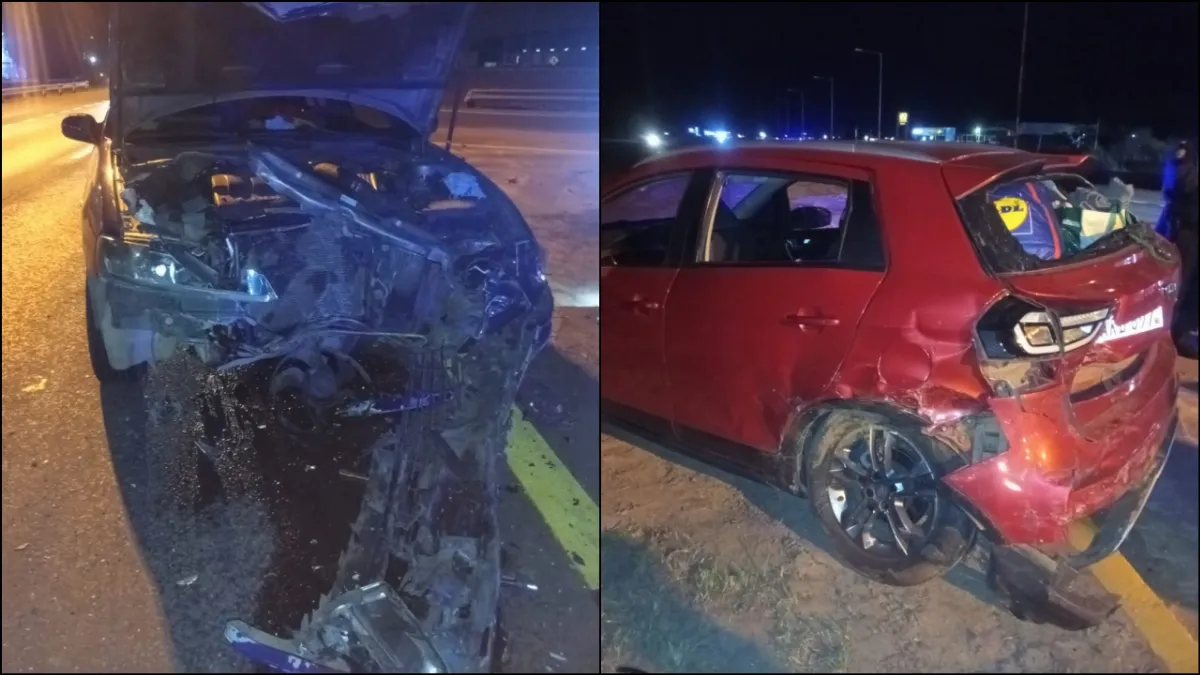 Choque entre dos autos en la Autovía 14 dejó a cuatro personas hospitalizadas