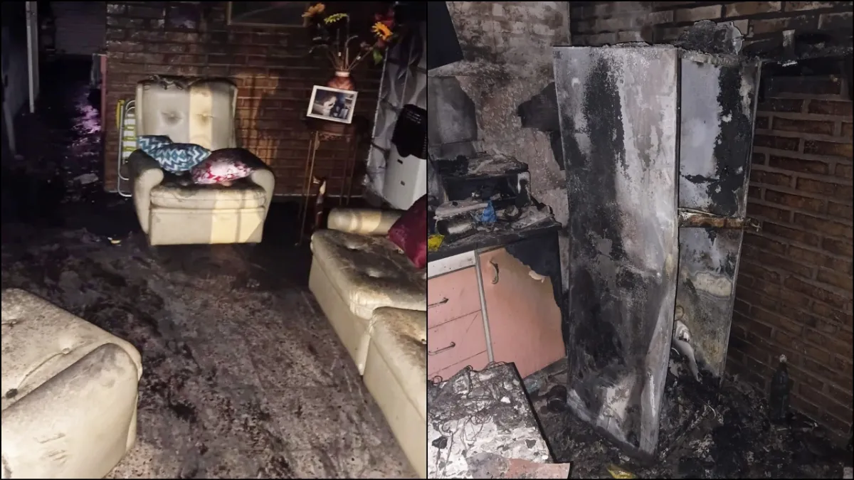 Un policía ingresó a una casa en llamas y salvó a una pareja de adultos mayores