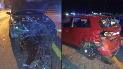 Choque entre dos autos en la Autovía 14 dejó a cuatro personas hospitalizadas