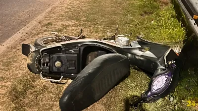 Motociclista resultó gravemente lesionado en el acceso a Pueblo Liebig