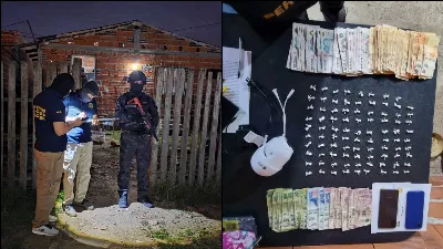 Cuatro allanamientos por narcomenudeo en Concordia: secuestraron 89 envoltorios de cocaína