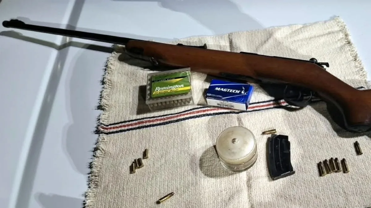 Lo encontraron con una carabina calibre 22 sin documentación en la vía pública