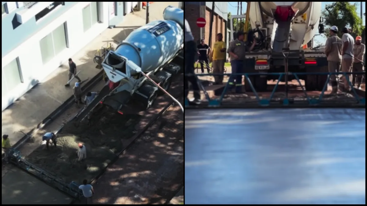 General Campos finalizó la pavimentación de calle Hipólito Yrigoyen