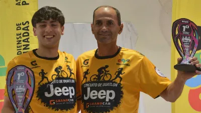Marcelo y Alex Villagra campeones del Duatlón Provincial en Postas