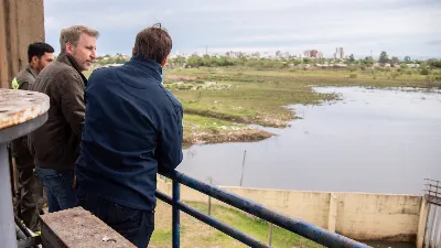 Frigerio recorrió zonas afectadas por la creciente en Concordia