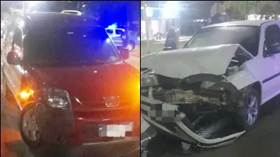 Choque entre un auto y una camioneta en ruta 18 y Tomás de Rocamora