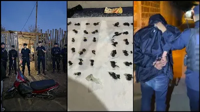 Siete detenidos y 120 envoltorios con estupefacientes tras allanamientos