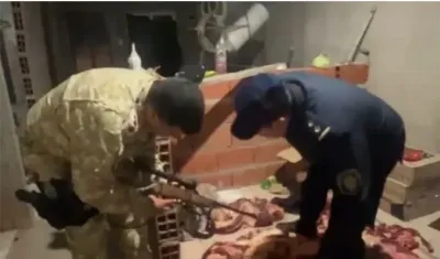 Cuatro detenidos en Bovril tras una persecución: secuestraron 100 kilos de carne y un arma de fuego
